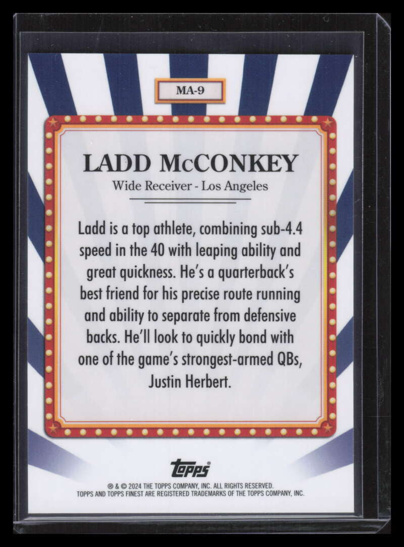 2024 Finest Main Attraction ma9 Ladd McConkey Rookie