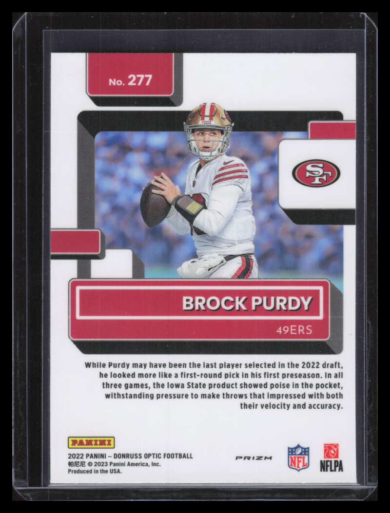 2022 Donruss Optic Purple Shock 277 Brock Pudry RR Rated Rookie