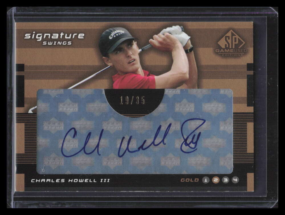 2003 SP Game Used Signature Swings Gold 2 ch3 Charles Howell III Auto 19/35