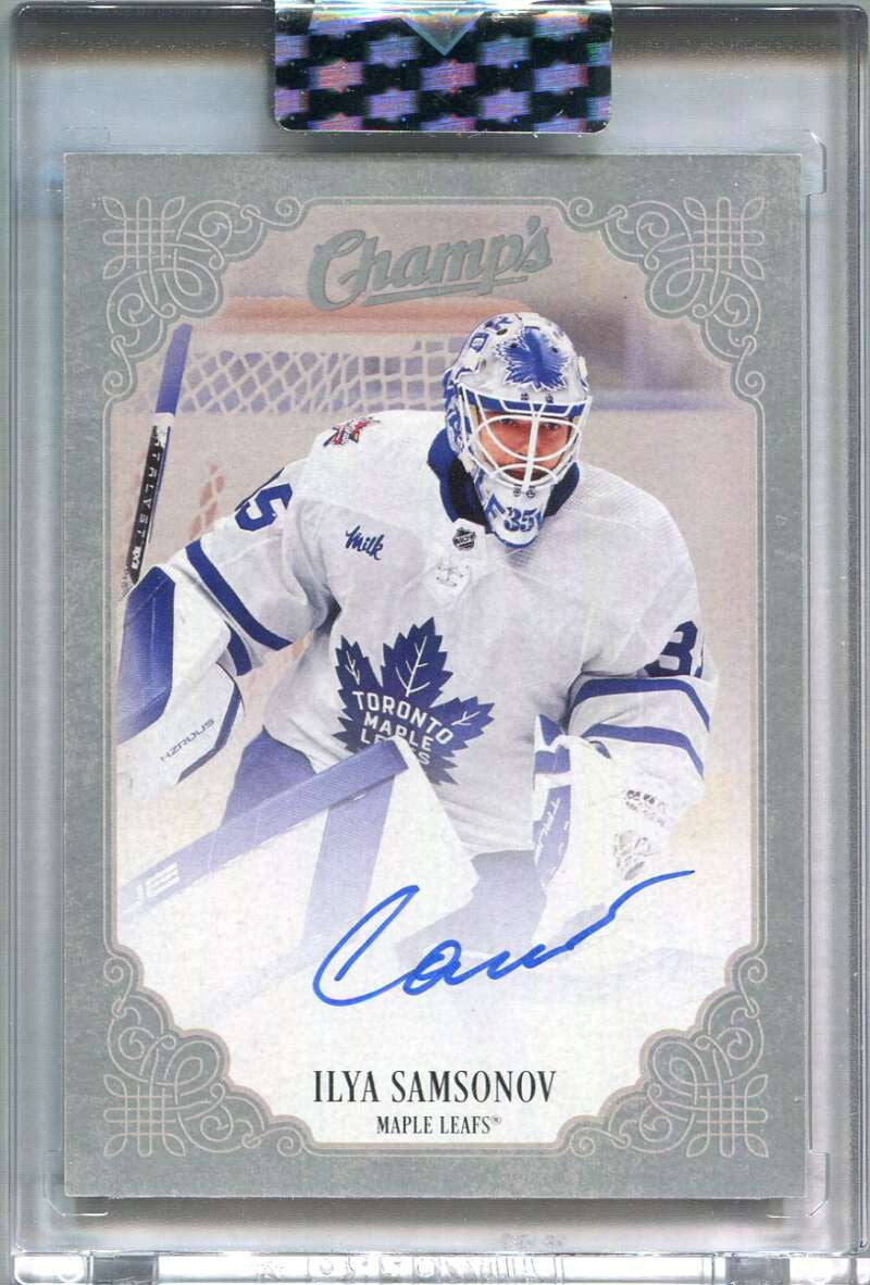 2023-24 Upper Deck Clear Cut Champs Autographs CIS Ilya Samsonov Auto