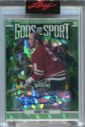 2022 Leaf Vibrance Gods of Sport Autographs Crystals Green Bobby Hull Auto 5/7