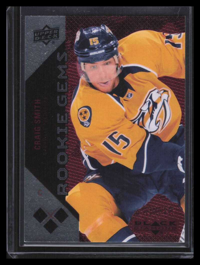 2011-12 Black Diamond Ruby 196 Craig Smith Rookie Gems 62/100