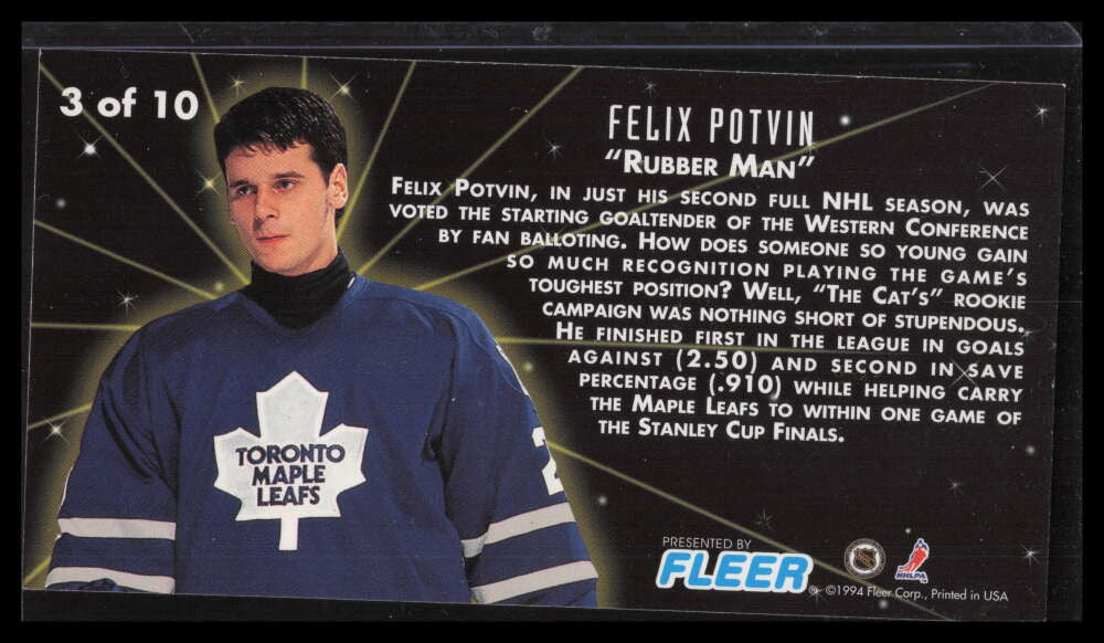 1993-94 PowerPlay Rising Stars 3 Felix Potvin