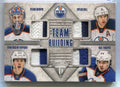 2013-14 Titanium Team Building Dubnyk Yakupov Hall Nugent-Hopkins Quad Patch /25