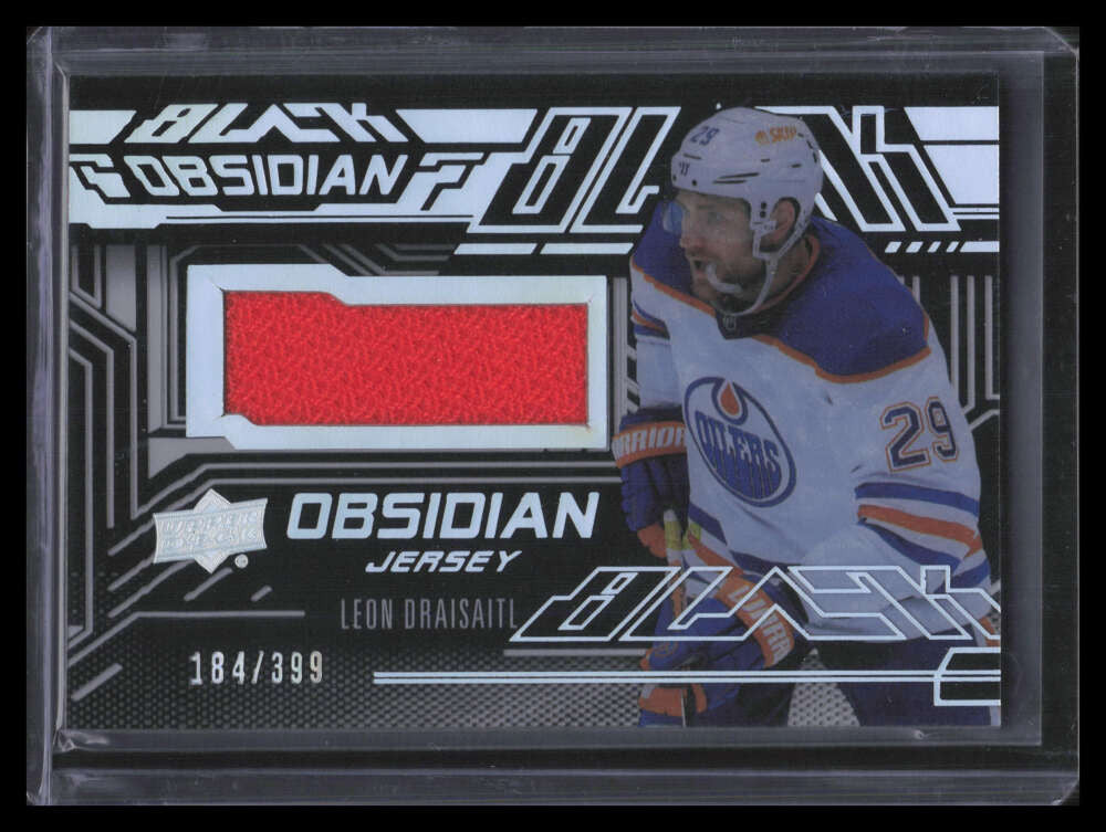 2022-23 UD Black Obsidian Jerseys OJLD Leon Draisaitl Jersey 184/399