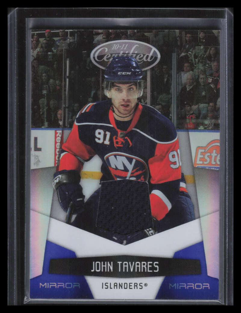 2010-11 Certified Mirror Blue Materials 90 John Tavares Jersey 83/100