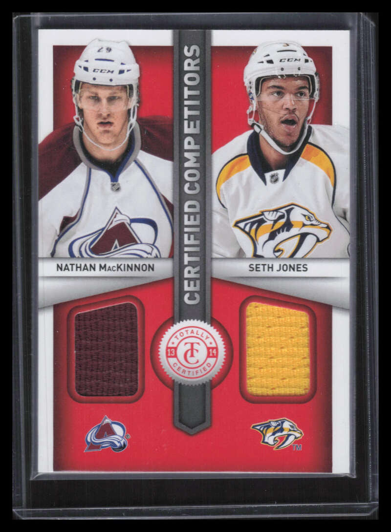 2013-14 Totally Certified Competitors Seth Jones MacKinnon Rookie Dual Jersey