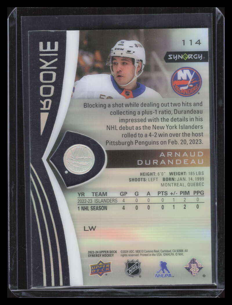 2023-24 Synergy 114 Arnaud Durandeau Rookie 10/24