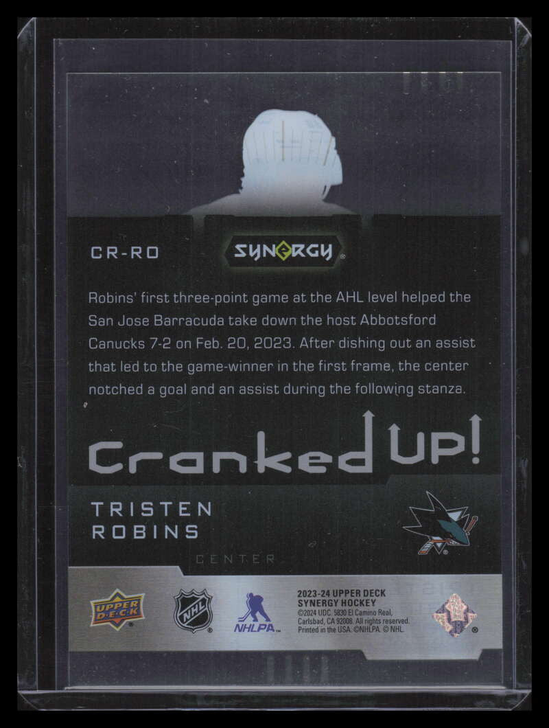 2023-24 Synergy Cranked Up Black CRRO Tristen Robins Rookie 6/10