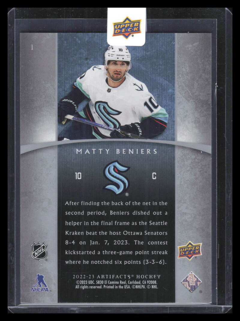 2022-23 Artifacts '05-06 Retro I Matty Beniers Rookie 535/999