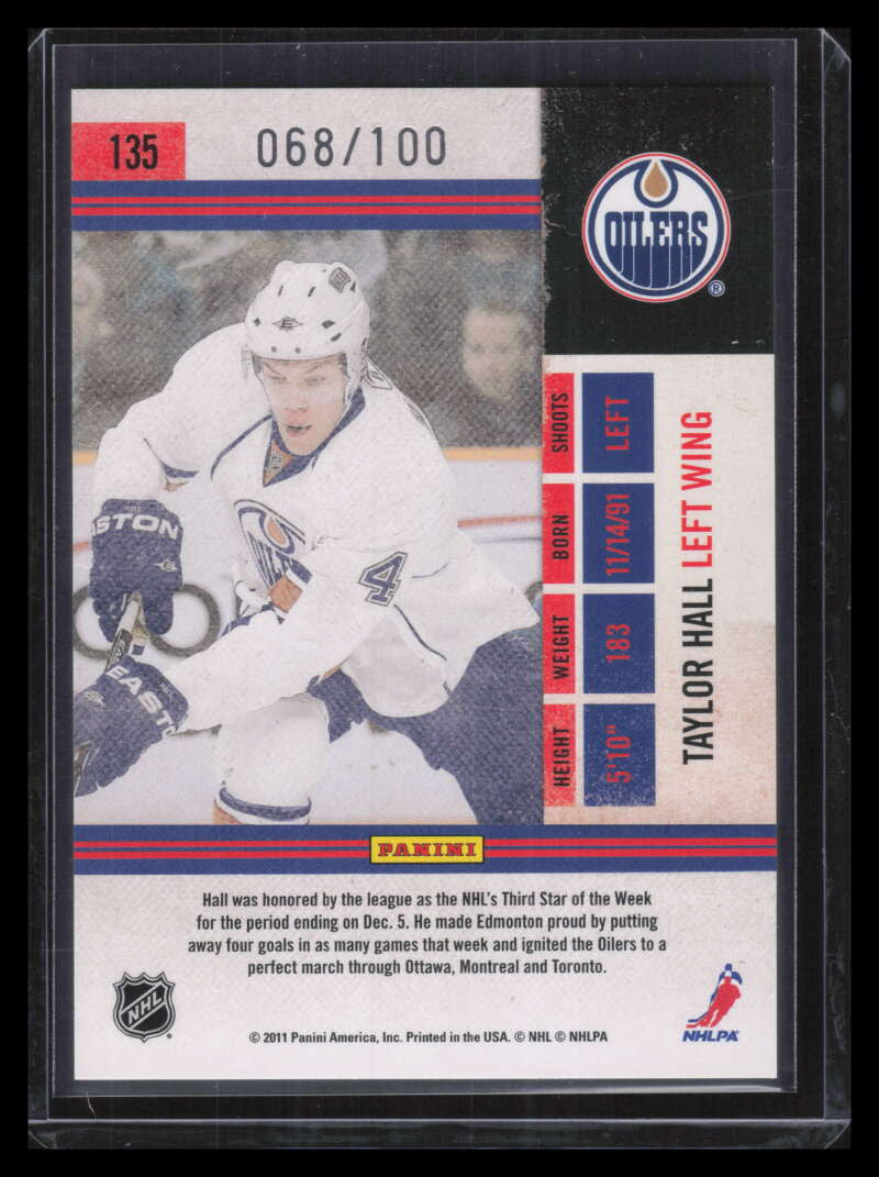 2010-11 Playoff Contenders Playoff Ticket 135 Taylor Hall Rookie 68/100
