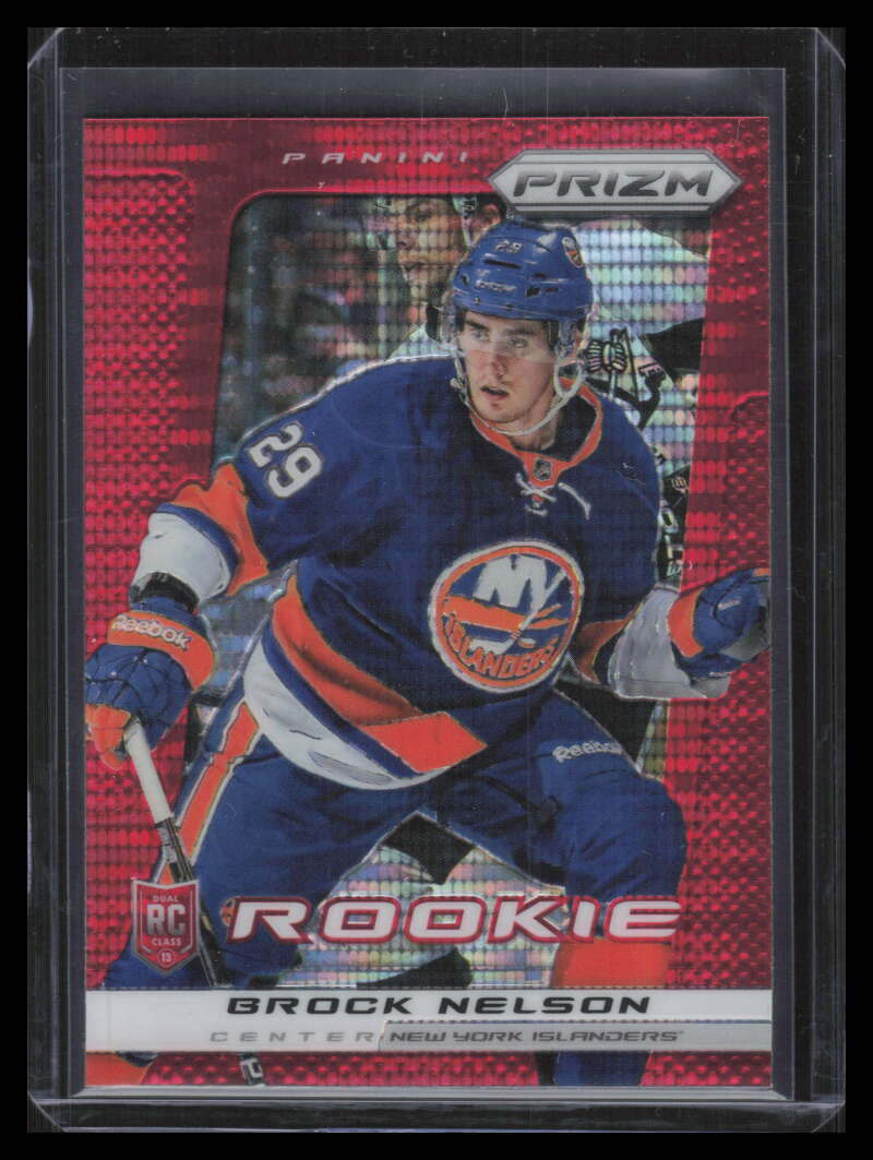 2013-14 Panini Prizm Prizms Red Pulsar Refractor 263 Brock Nelson Rookie