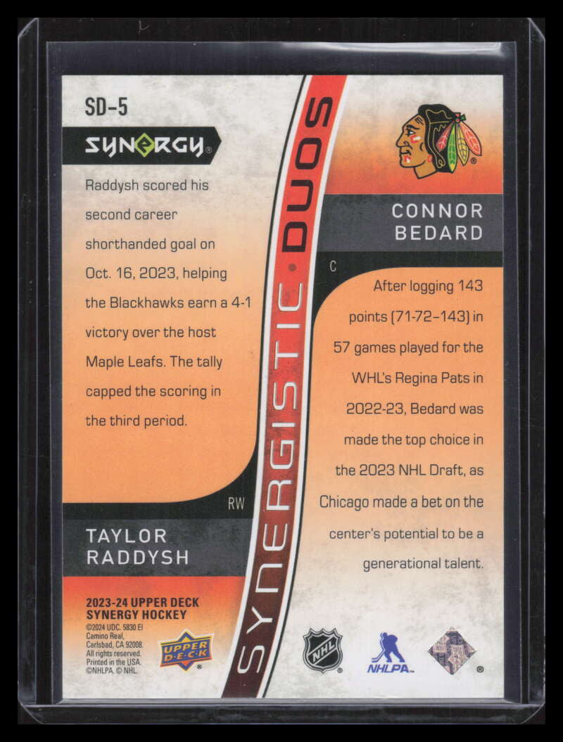2023-24 Synergy Synergistic Duos Star Green Raddysh Connor Bedard Rookie 280/299