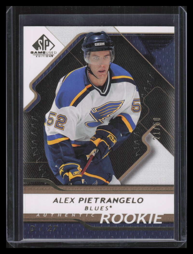 2008-09 SP Game Used Gold 198 Alex Pietrangelo Rookie 21/50