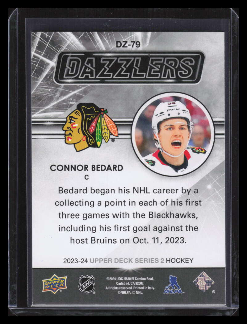 DELETE 161219 2023-24 Upper Deck Dazzlers Blue dz79 Connor Bedard Rookie