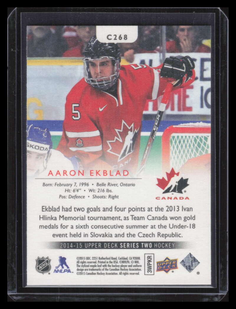 2014-15 Upper Deck Canvas c268 Aaron Ekblad POE Rookie Program of Excellence