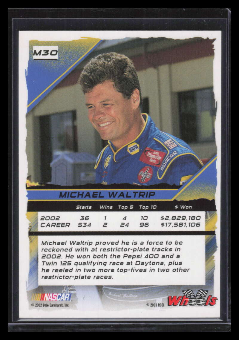 2003 Wheels High Gear MPH m30 Michael Waltrip 20/100