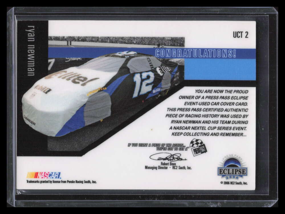 2006 Press Pass Eclipse Under Cover Cars uct2 Ryan Newman Car Cover 65/140