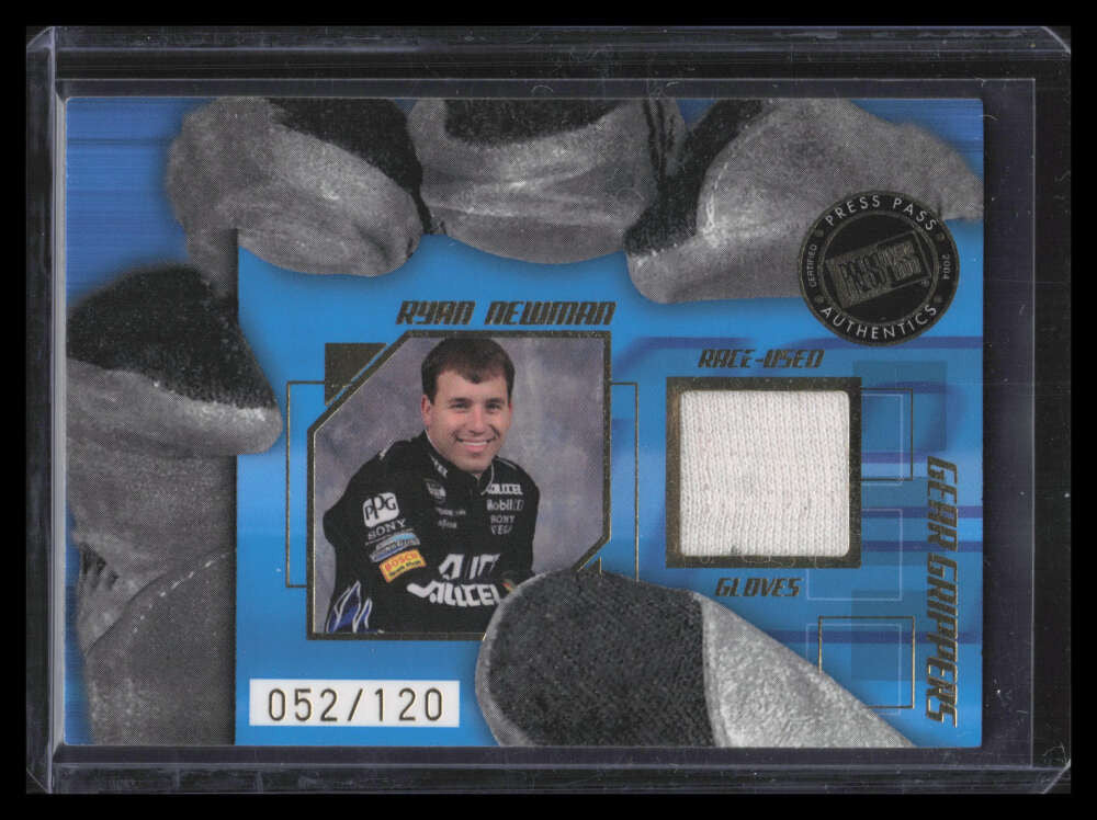 2004 Press Pass Stealth Gear Grippers Drivers Retail Ryan Newman Glove 52/120