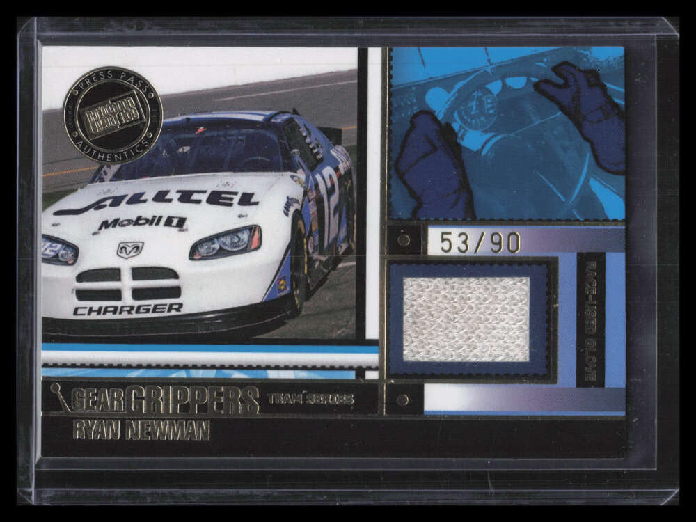 2005 Press Pass Stealth Gear Grippers Cars ggt6 Ryan Newman Glove 53/90