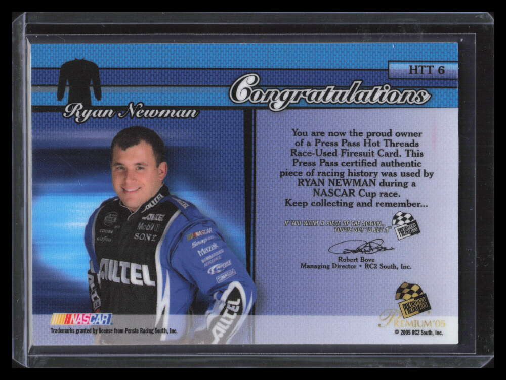 2005 Press Pass Premium Hot Threads Cars htt6 Ryan Newman Firesuit 53/85