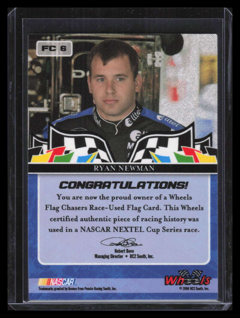 2006 Wheels High Gear Flag Chasers Green fc6 Ryan Newman Race Flag 87/110