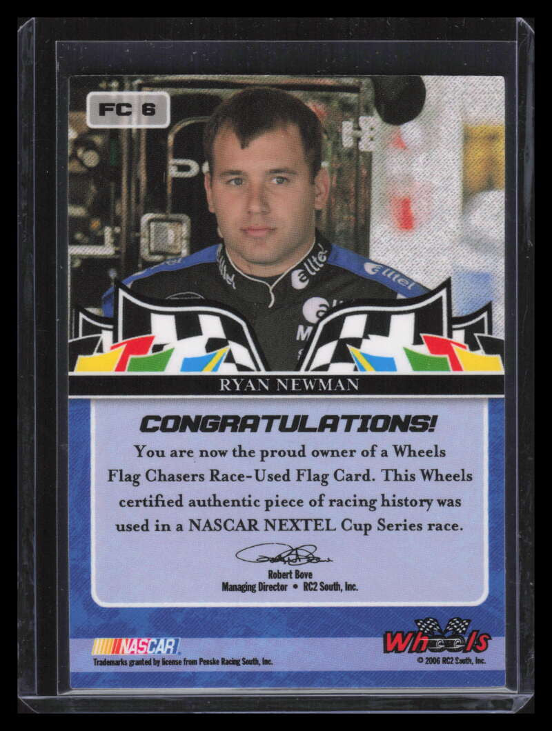 2006 Wheels High Gear Flag Chasers Black fc6 Ryan Newman Race Flag 24/110