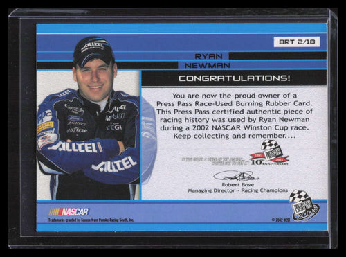 2003 Press Pass Burning Rubber Cars brt2 Ryan Newman Tire 17/60