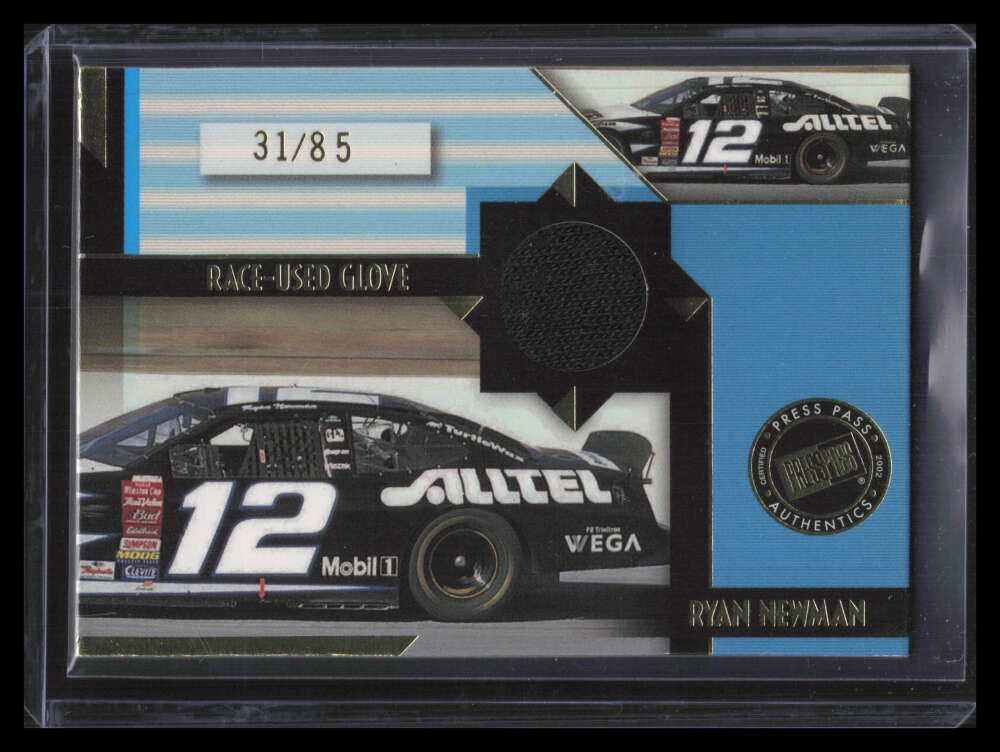 2002 Press Pass Stealth Race Used Glove Cars glc12 Ryan Newman Glove 31/85
