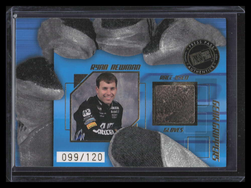 2004 Press Pass Stealth Gear Grippers Drivers ggt6 Ryan Newman Glove 99/120