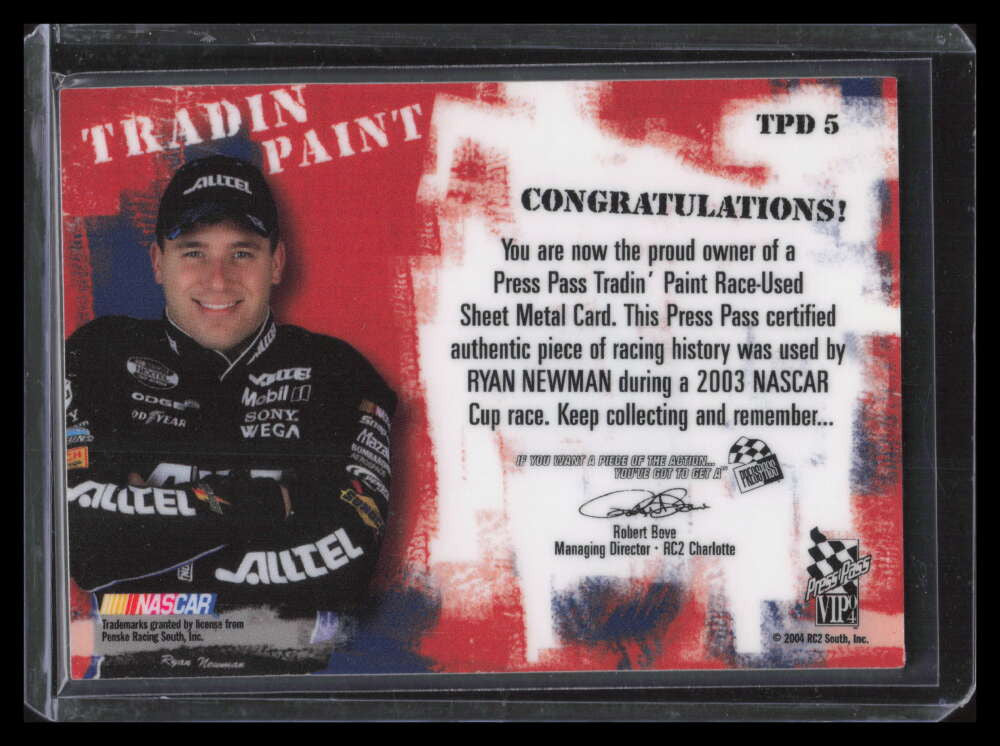 2004 VIP Tradin' Paint Silver tpd5 Ryan Newman Sheet Metal 32/70