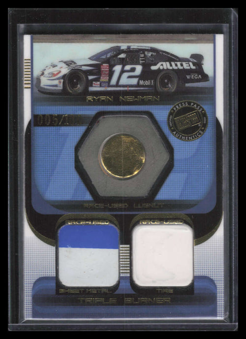 2003 Press Pass Triple Burner Ryan Newman Triple Tire Sheet Metal Lugnut 5/100