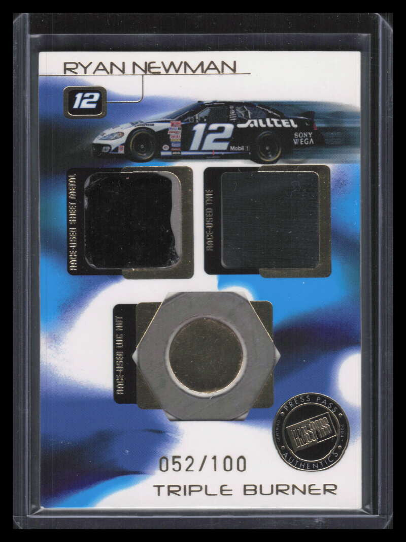2003 Press Pass Triple Burner Ryan Newman Triple Tire Sheet Metal Lugnut 52/100