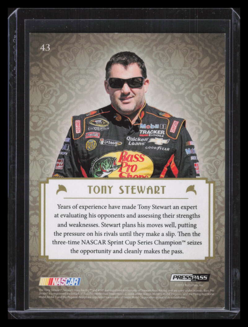 2013 Press Pass Showcase Gold 43 Tony Stewart EE 37/99 Elite Exhibit