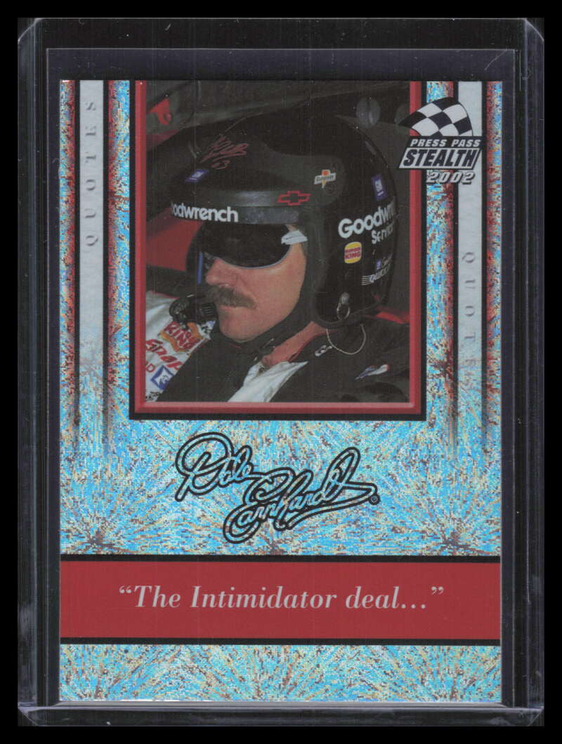 2001-03 Press Pass Dale Earnhardt Celebration Foil de72 Dale Earnhardt 6/250