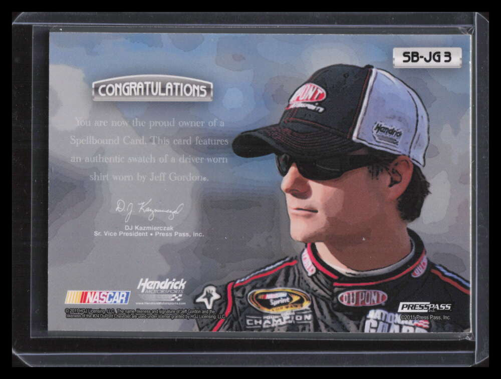 2011 Press Pass Eclipse Spellbound Swatches sbjg3 Jeff Gordon Shirt 134/150