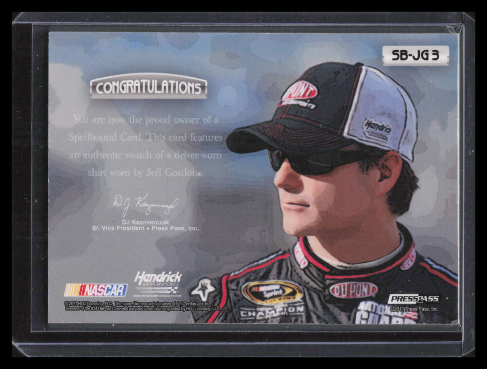 2011 Press Pass Eclipse Spellbound Swatches sbjg3 Jeff Gordon Shirt 141/150