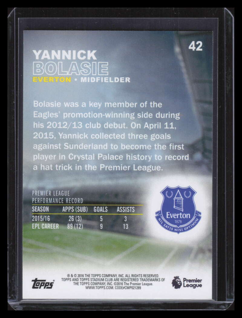2016-17 Stadium Club English Premier League First Day Issue 42 Yannick Bolasie