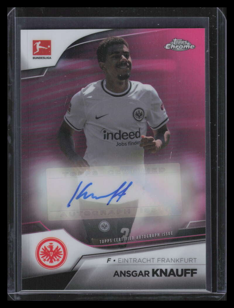 2022-23 Topps Chrome Autographs Magenta Refractor Ansgar Knauff Auto 68/150