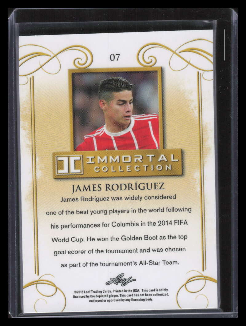 2018 Leaf Immortal Collection Green 07 James Rodriguez 13/15