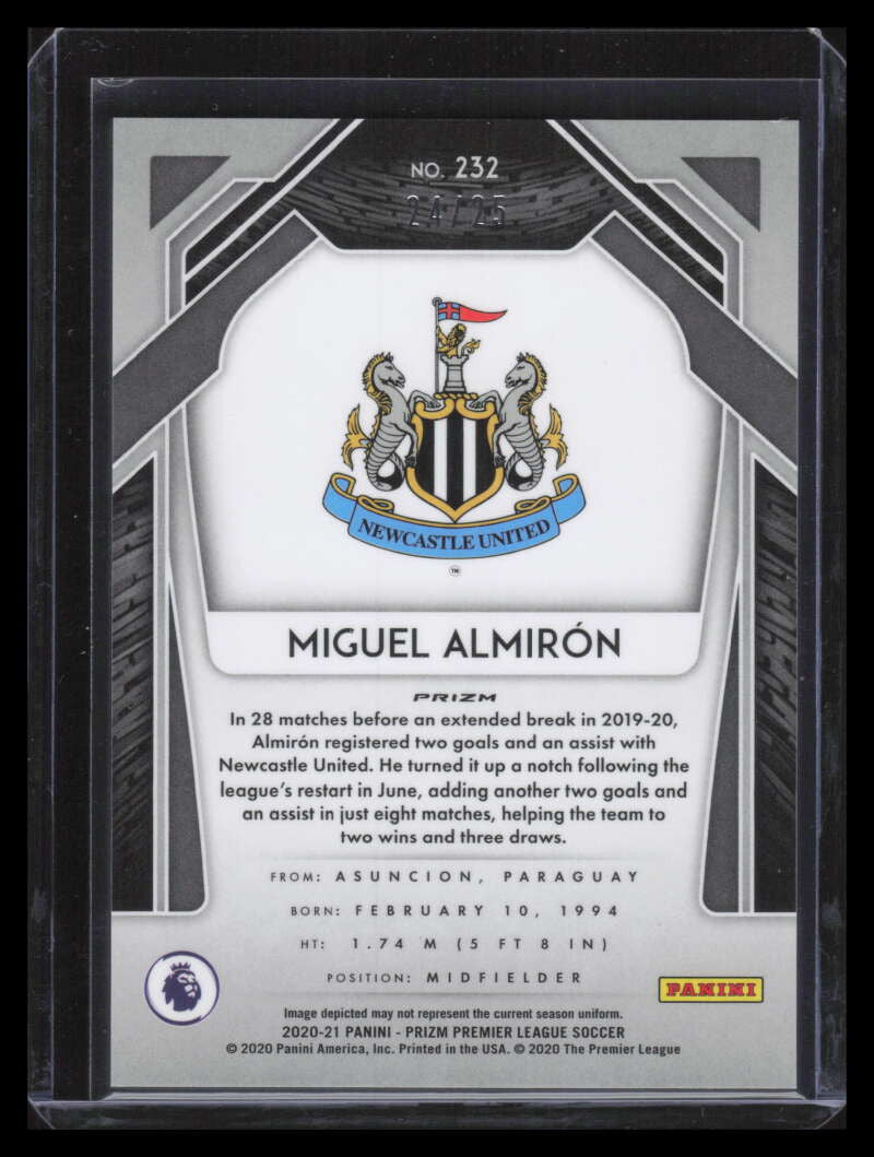 2020-21 Panini Prizm English Premier League Orange 232 Miguel Almiron 24/25