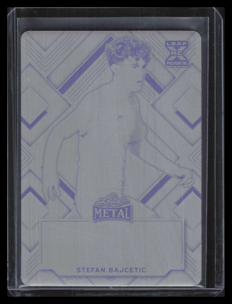 2022 Leaf Metal Gold Printing Plate Black basb3 Stefan Bajcetic Rookie 1/1