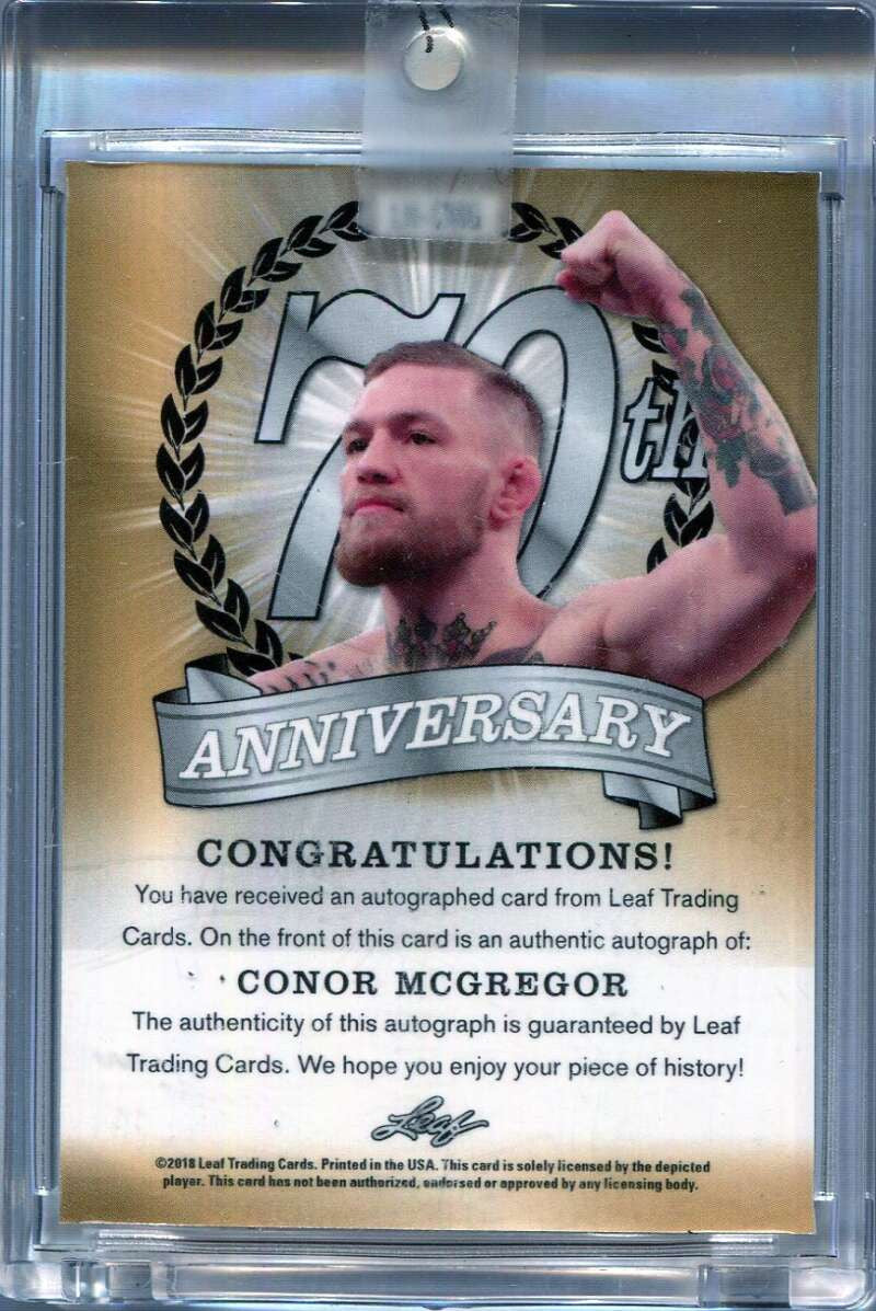 2017-18 Leaf 70th Anniversary Autographs Gold LHCMG Conor McGregor Auto 1/1