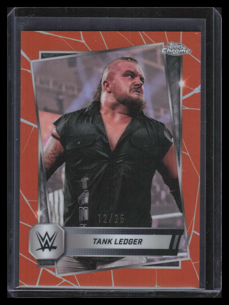 2025 Topps Chrome WWE Orange Refractor 28 Tank Ledger 12/25