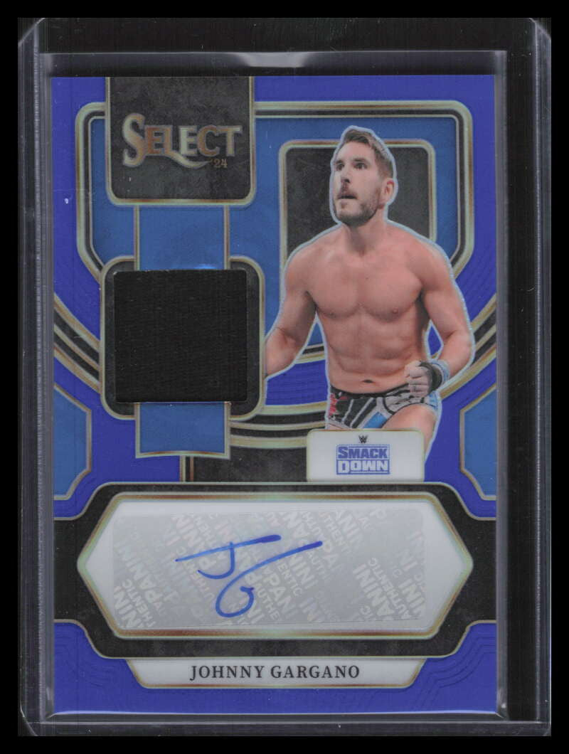 2024 Select WWE Autographed Memorabilia Blue Johnny Gargano Relic Auto 2/35