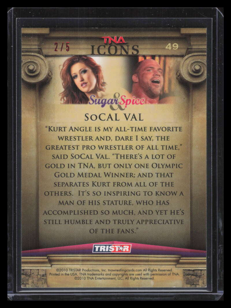 2010 TRISTAR TNA Icons Red 49 SoCal Val 2/5 Sugar &amp; Spice