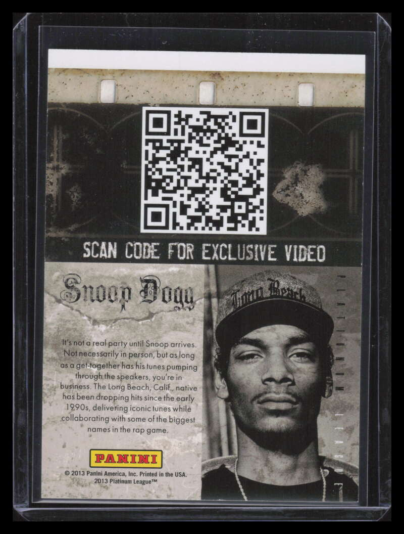 2013 Panini Black Friday Platinum League HRX Snoop Dogg F05137