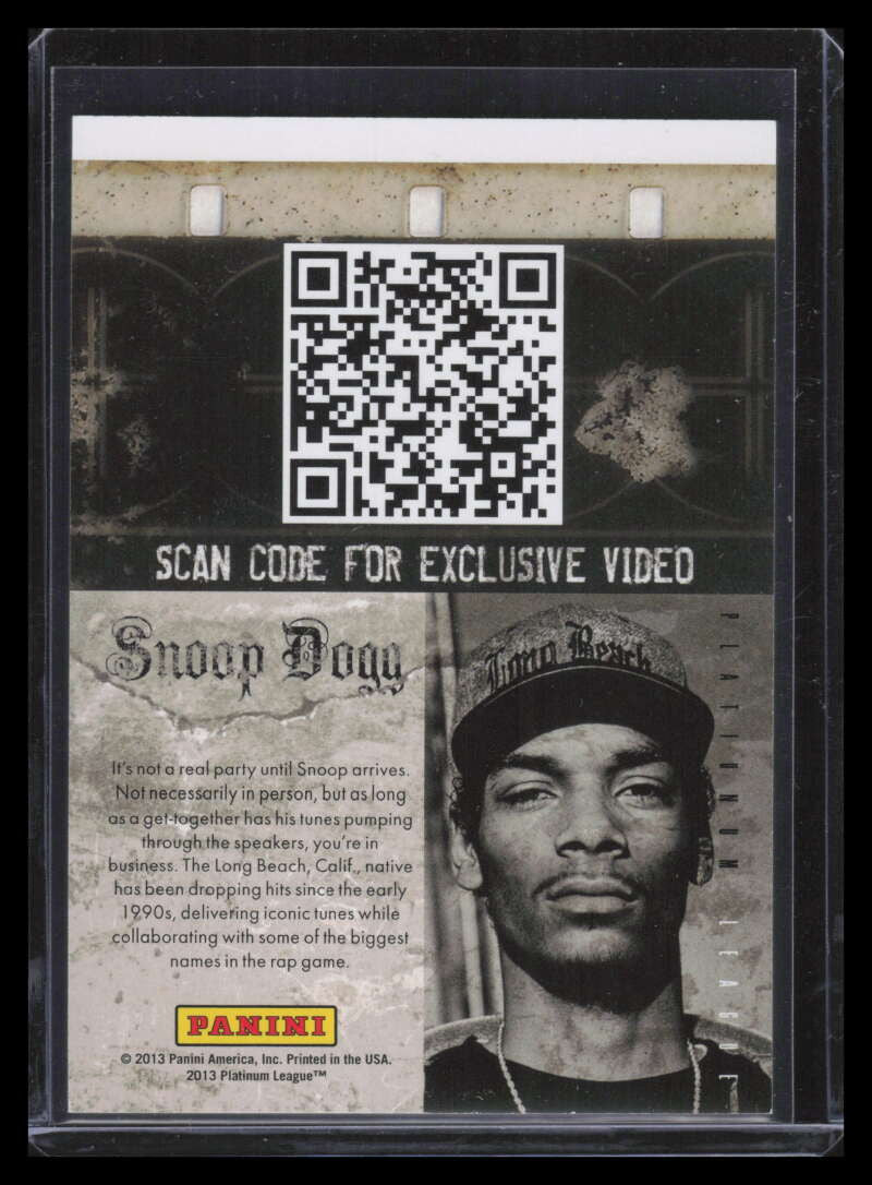 2013 Panini Black Friday Platinum League HRX Snoop Dogg F05139
