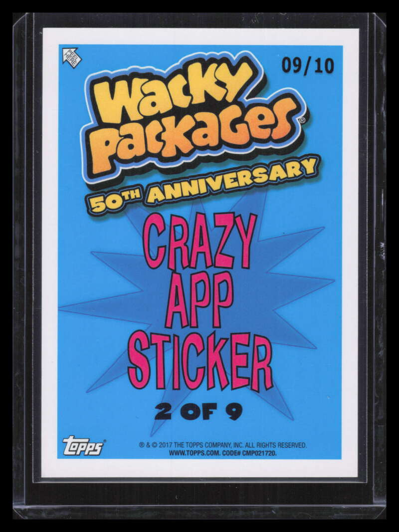 2017 Topps Wacky Packages 50th Anniversary Red 2 Freddy's Spinning Bowtie 9/10