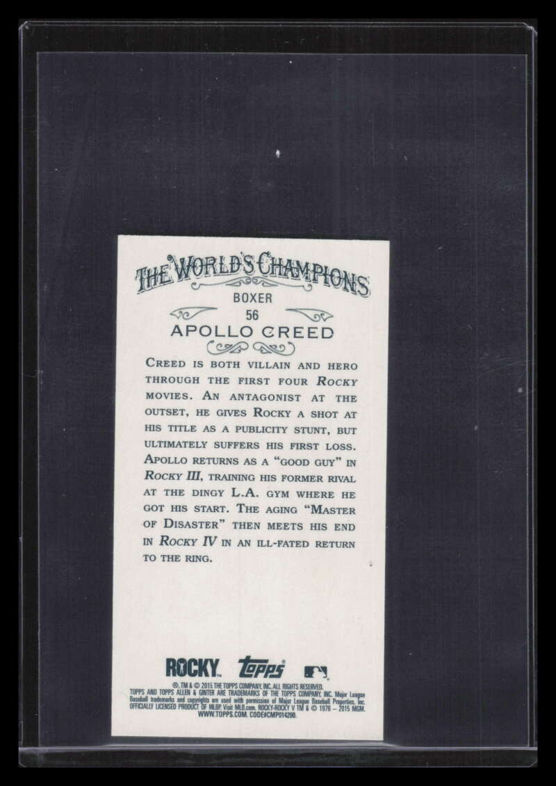 2015 Topps Allen and Ginter Mini 56 Apollo Creed Carl Weathers